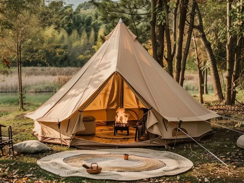 Canvas Buitentent Met Kachel